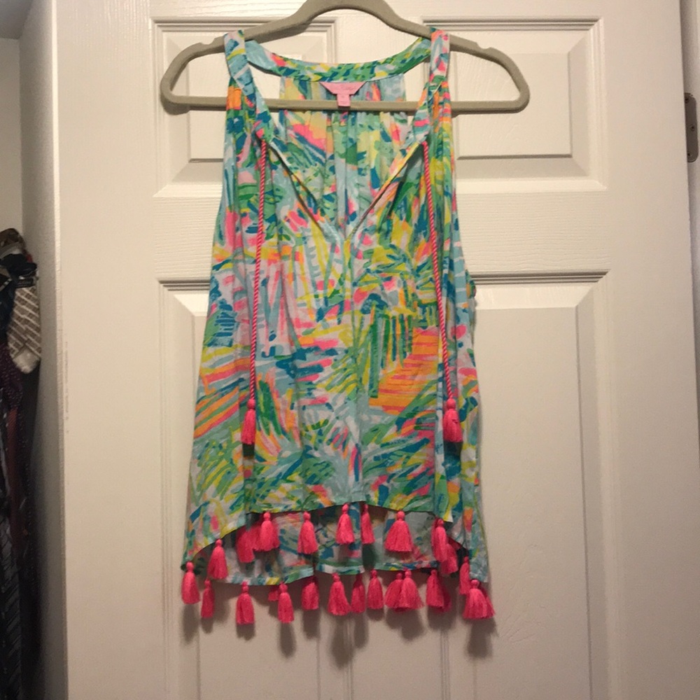 Lilly Pulitzer tank top with tassels